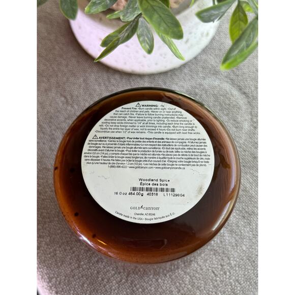 Gold Canyon Candles Med 16oz Woodland Spice Highly Scented Candle Hard to Find - Picture 2 of 2